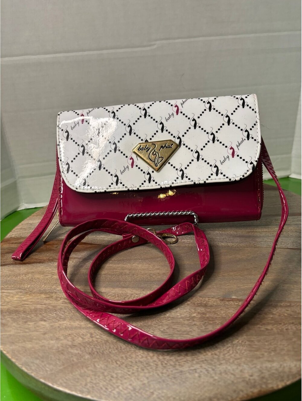 Baby Phat Red Patent Leather Crossbody Bag